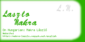 laszlo makra business card