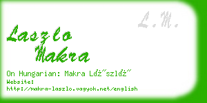 laszlo makra business card